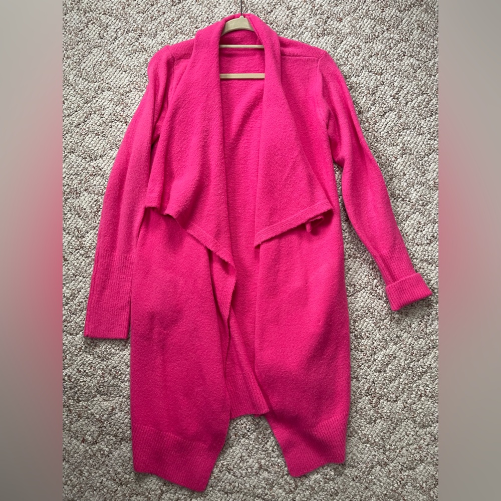 FLAWLESS Fuchsia Knit Cardigan with pockets